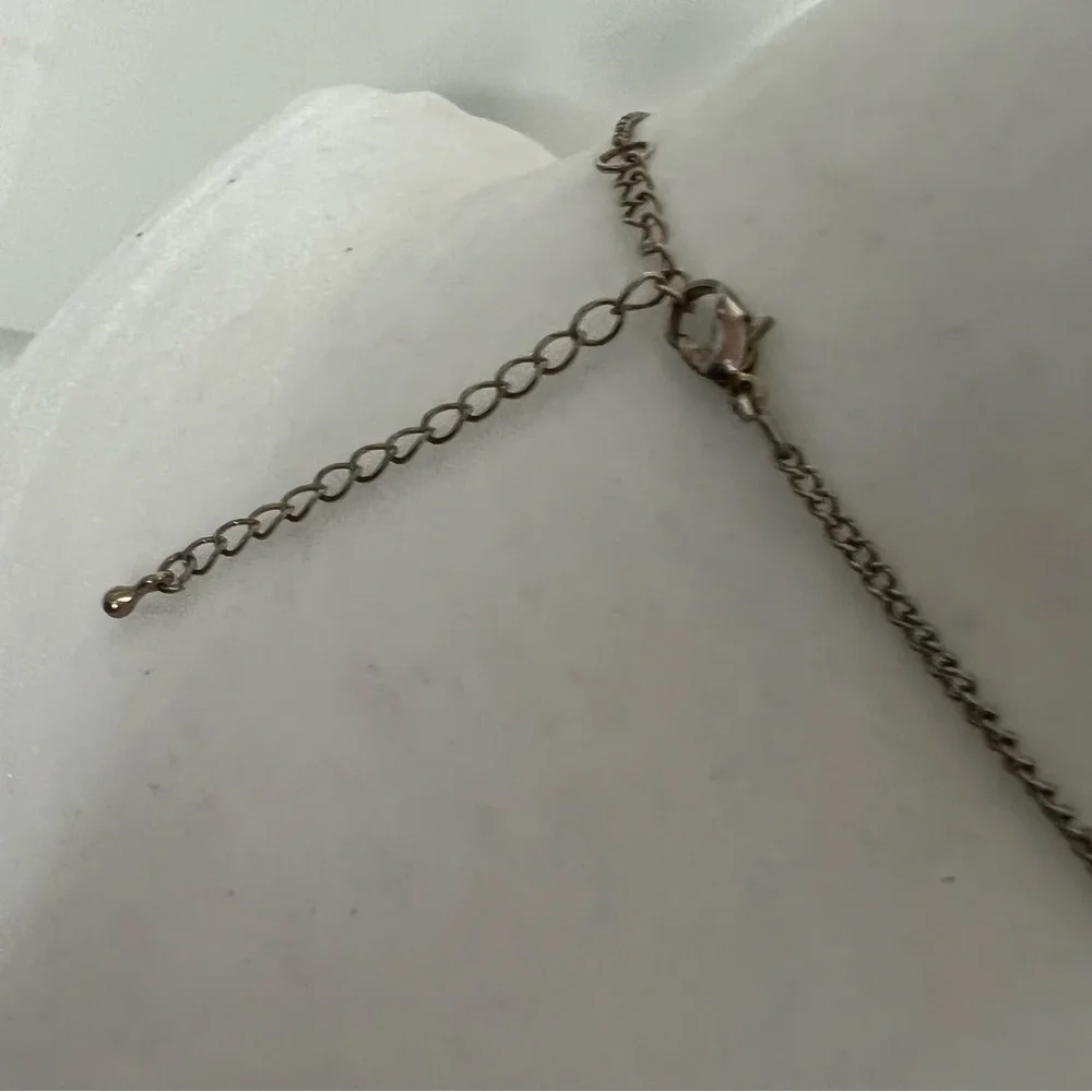Crackled spike daggar bib boho necklace